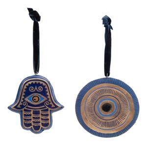 LAST CHANCE Christian Lacroix Blue and Gold Ornaments